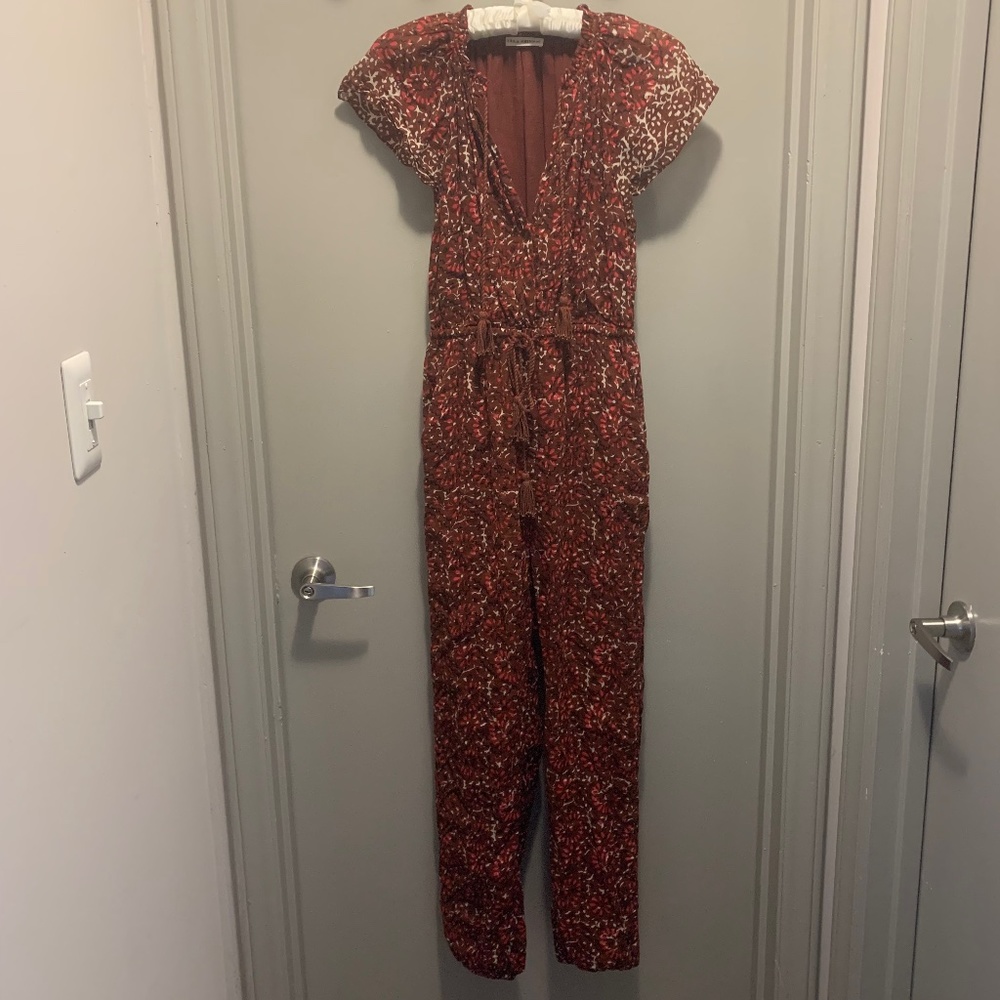 Brown Printed Ulla Johnson Jumpsuit
